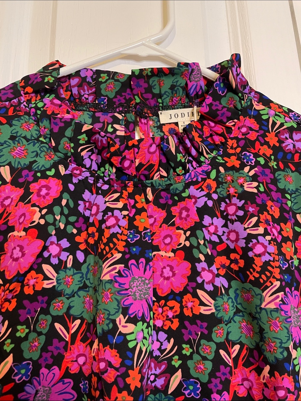 JODIFL Ditsy Floral Blouse, Women’s S, Fit to Medium, Multicolor - Picture 3 of 8